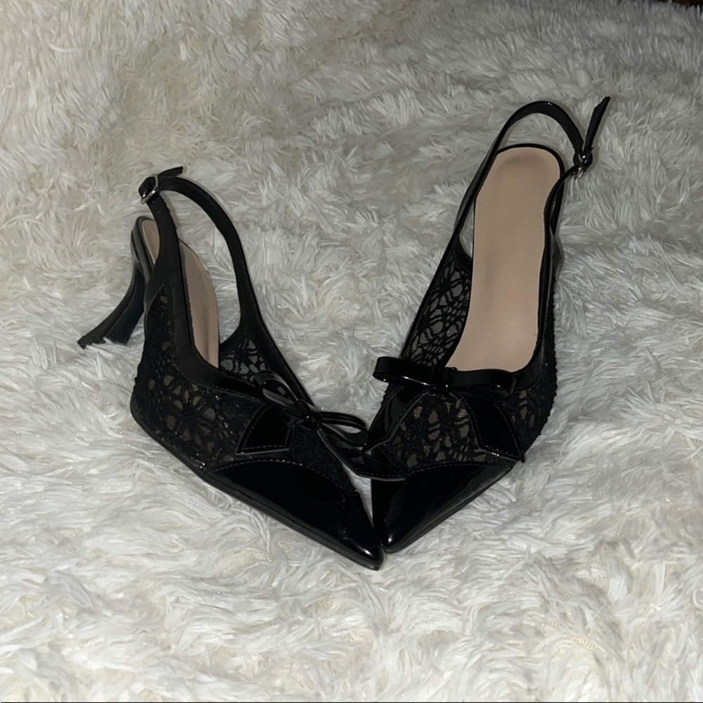 Elegant & Girly Black Heels – Worn Only Twice! ✨